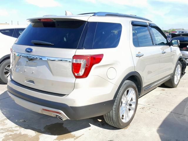 1FM5K7F84HGD12018 - 2017 FORD EXPLORER L GOLD photo 4