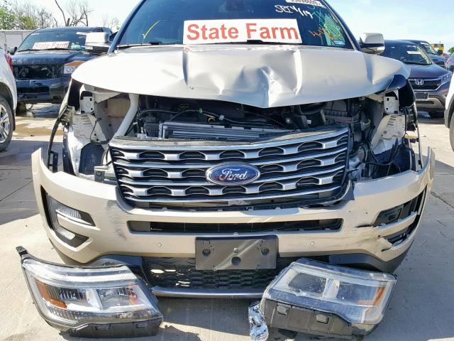 1FM5K7F84HGD12018 - 2017 FORD EXPLORER L GOLD photo 9