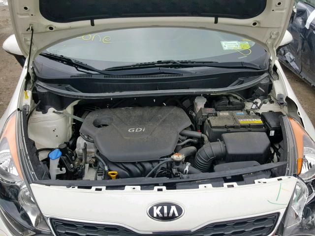 KNADN5A30F6499832 - 2015 KIA RIO EX WHITE photo 7