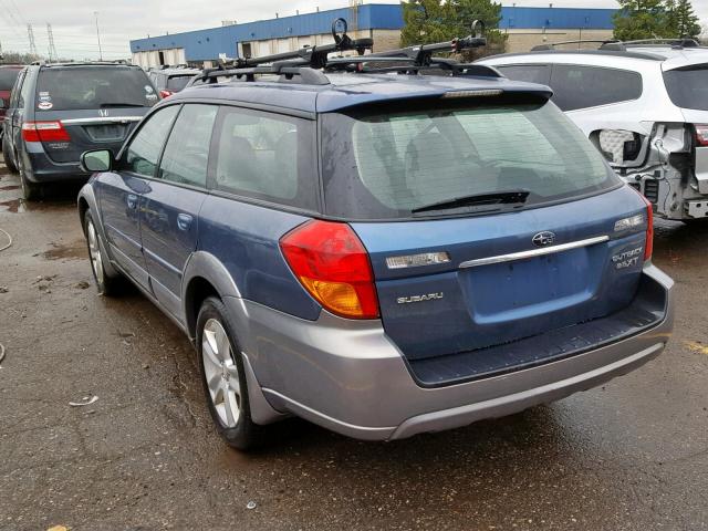 4S4BP67C256392146 - 2005 SUBARU LEGACY OUT BLUE photo 3