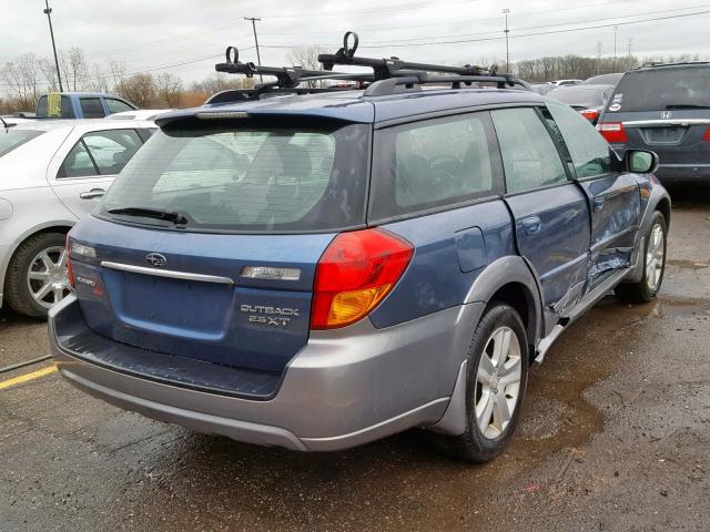 4S4BP67C256392146 - 2005 SUBARU LEGACY OUT BLUE photo 4