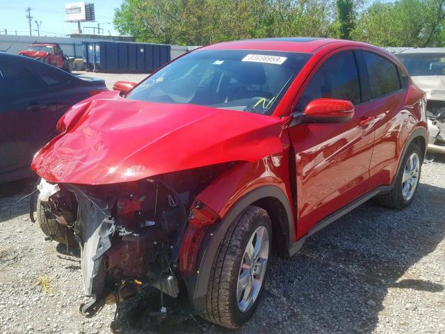 3CZRU5H58GM733052 - 2016 HONDA HR-V EX RED photo 2