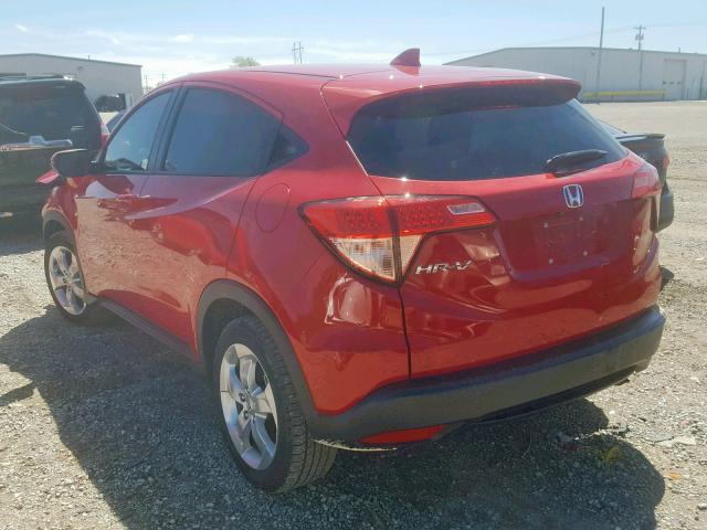 3CZRU5H58GM733052 - 2016 HONDA HR-V EX RED photo 3