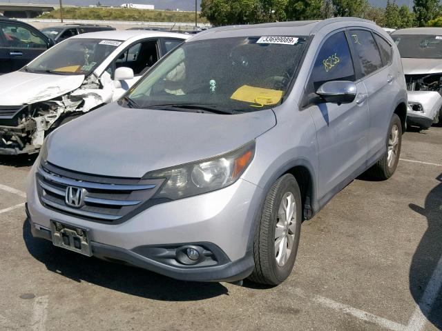 2HKRM3H74DH505899 - 2013 HONDA CR-V EXL SILVER photo 2