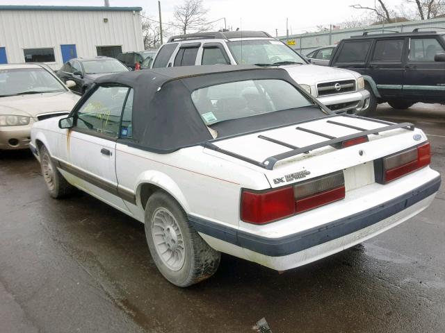 1FABP44A4JF127742 - 1988 FORD MUSTANG LX WHITE photo 3