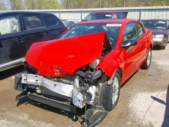 1G8AW12F04Z117213 - 2004 SATURN ION LEVEL RED photo 2