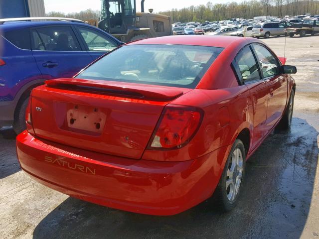 1G8AW12F04Z117213 - 2004 SATURN ION LEVEL RED photo 4