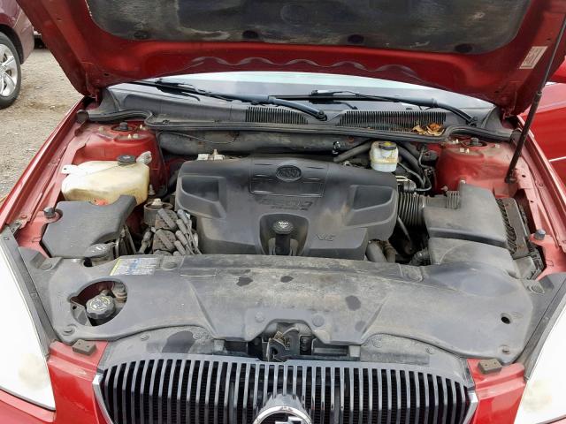 1G4HD57248U190445 - 2008 BUICK LUCERNE CX BURGUNDY photo 7