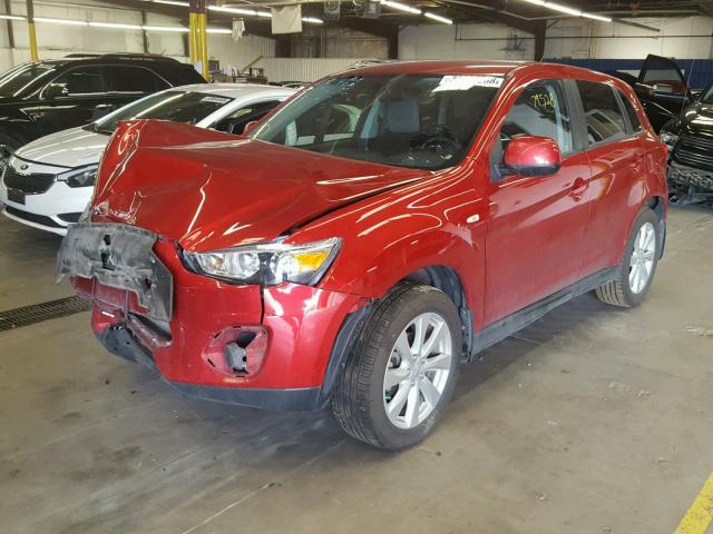 4A4AP3AU1DE024411 - 2013 MITSUBISHI OUTLANDER RED photo 2