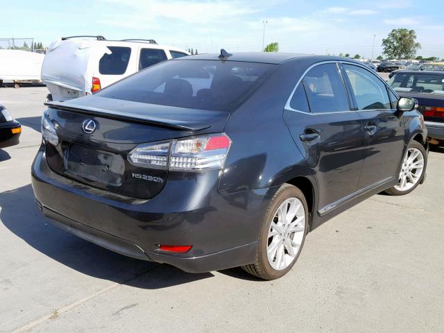 JTHBB1BA3B2045938 - 2011 LEXUS HS 250H GRAY photo 4