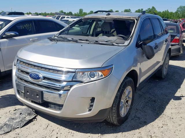 2FMDK3GC3EBB54765 - 2014 FORD EDGE SE SILVER photo 2