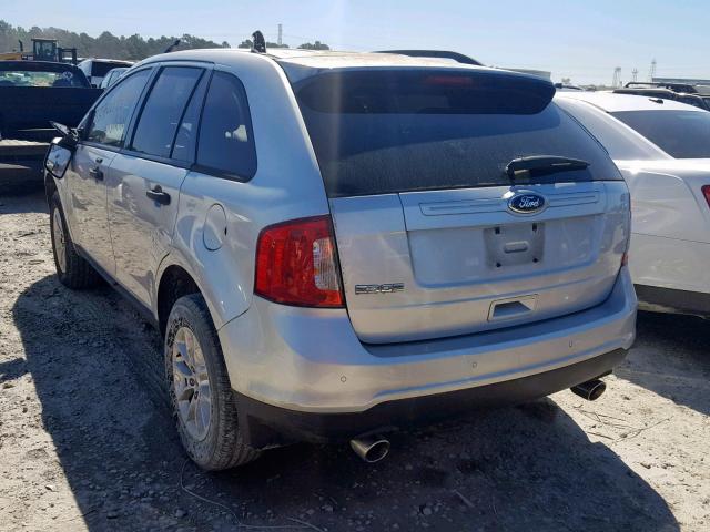 2FMDK3GC3EBB54765 - 2014 FORD EDGE SE SILVER photo 3