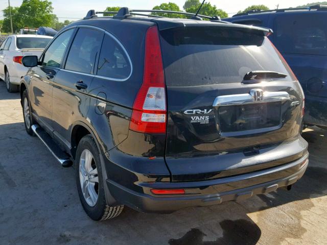 5J6RE4H70AL085644 - 2010 HONDA CR-V EXL BLACK photo 3