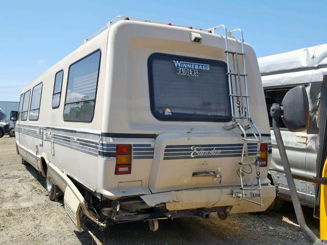 1GBKP37WXK3311120 - 1989 WNBG MOTORHOME TAN photo 3