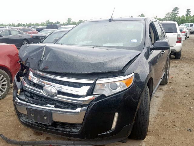 2FMDK3J92DBB38682 - 2013 FORD EDGE SEL BLACK photo 2