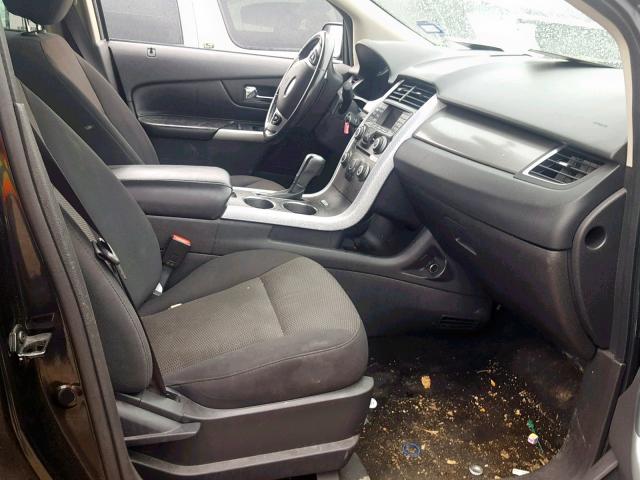 2FMDK3J92DBB38682 - 2013 FORD EDGE SEL BLACK photo 5