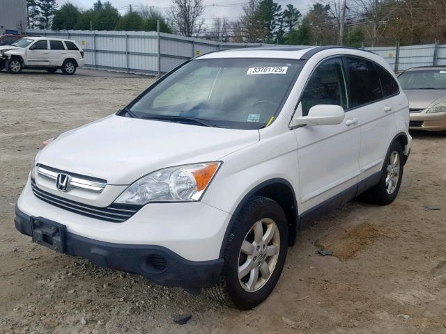 JHLRE48757C018328 - 2007 HONDA CR-V EXL WHITE photo 2