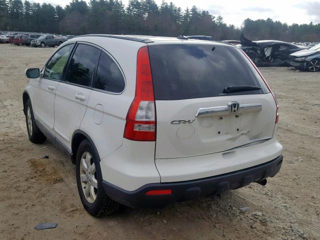 JHLRE48757C018328 - 2007 HONDA CR-V EXL WHITE photo 3