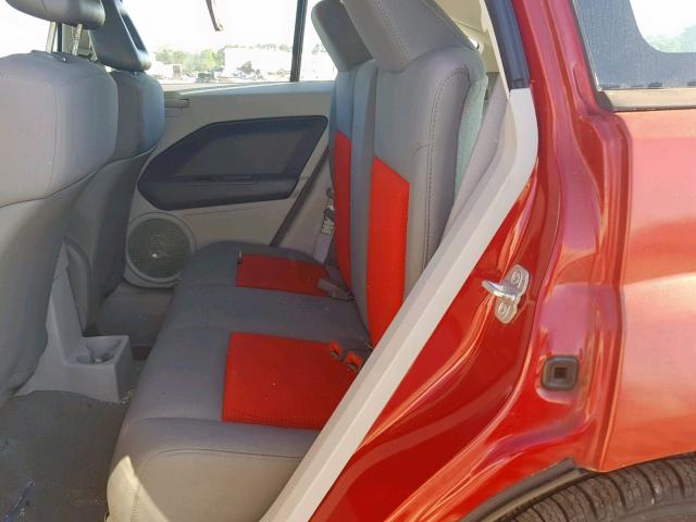 1B3HB48B07D588982 - 2007 DODGE CALIBER SX RED photo 6