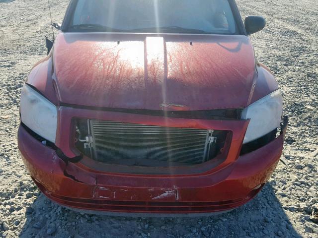 1B3HB48B07D588982 - 2007 DODGE CALIBER SX RED photo 7