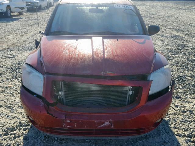 1B3HB48B07D588982 - 2007 DODGE CALIBER SX RED photo 9