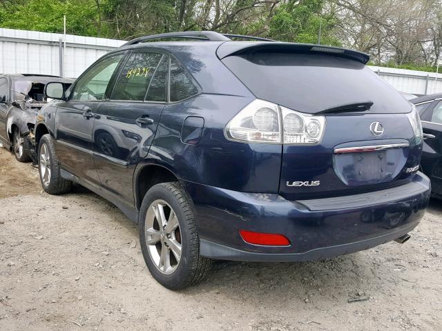 JTJHW31U460030404 - 2006 LEXUS RX 400 BLUE photo 3