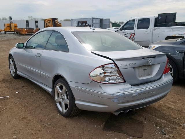 WDBTJ72H57F209407 - 2007 MERCEDES-BENZ CLK 550 SILVER photo 3