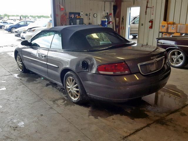 1C3EL55UX1N603035 - 2001 CHRYSLER SEBRING LX BROWN photo 3