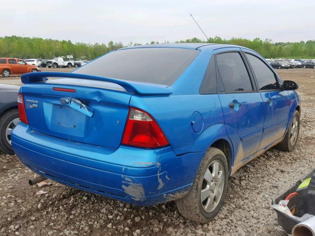 1FAFP34N07W145467 - 2007 FORD FOCUS ZX4 BLUE photo 4