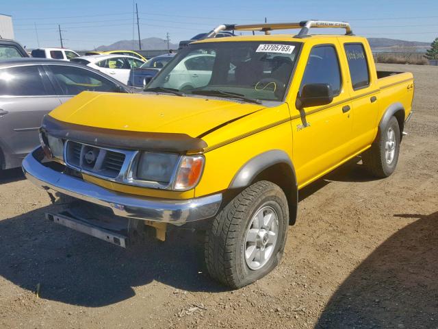 1N6ED27Y2YC409772 - 2000 NISSAN FRONTIER C YELLOW photo 2