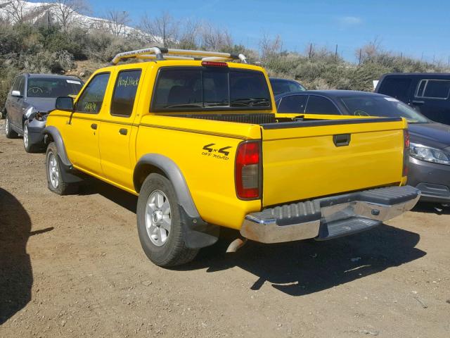 1N6ED27Y2YC409772 - 2000 NISSAN FRONTIER C YELLOW photo 3