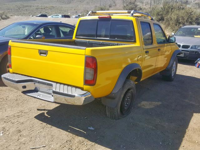 1N6ED27Y2YC409772 - 2000 NISSAN FRONTIER C YELLOW photo 4