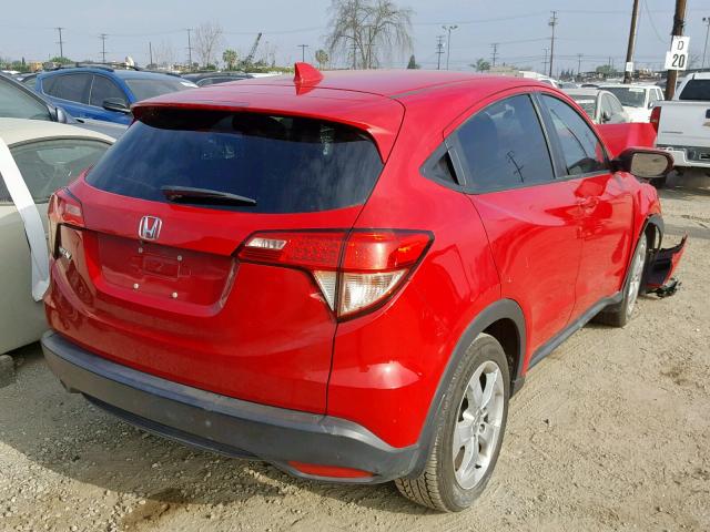 3CZRU5H58GM705347 - 2016 HONDA HR-V EX RED photo 4