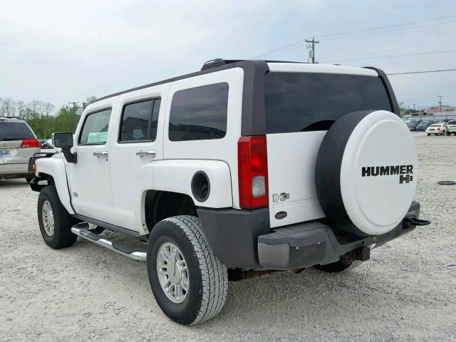 5GTDN136768325420 - 2006 HUMMER H3 WHITE photo 3