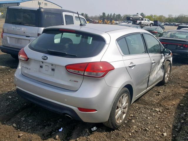 KNAFX5A84E5164169 - 2014 KIA FORTE EX SILVER photo 4