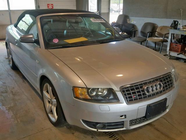 WUARL48H34K900789 - 2004 AUDI S4 QUATTRO SILVER photo 1