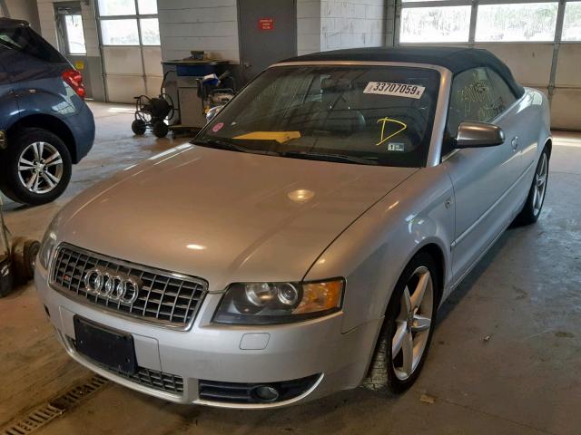 WUARL48H34K900789 - 2004 AUDI S4 QUATTRO SILVER photo 2