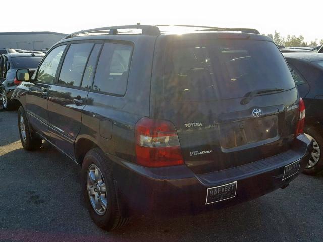 JTEEP21A560180424 - 2006 TOYOTA HIGHLANDER BLACK photo 3