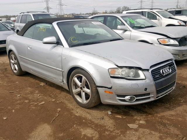 WAUDH48H77K021323 - 2007 AUDI A4 3.2 CAB SILVER photo 1