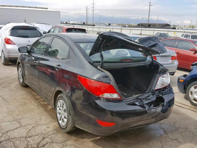 KMHCT4AE5GU092873 - 2016 HYUNDAI ACCENT SE BLACK photo 3