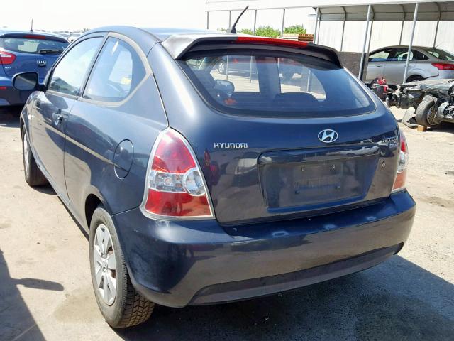 KMHCM3AC1AU176928 - 2010 HYUNDAI ACCENT BLU CHARCOAL photo 3