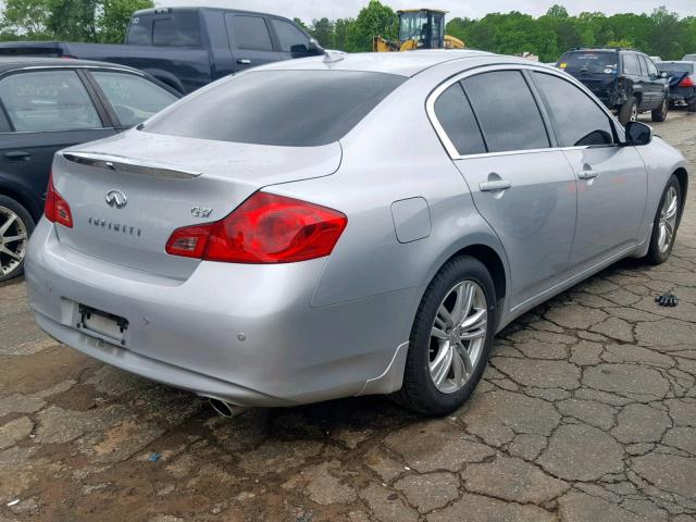 JN1CV6AP5DM724507 - 2013 INFINITI G37 BASE SILVER photo 4