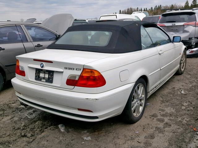 WBABS53462JU92381 - 2002 BMW 330 CI WHITE photo 4