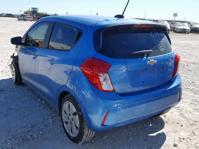 KL8CB6SA1HC789908 - 2017 CHEVROLET SPARK LS BLUE photo 3