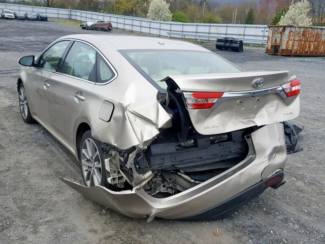 4T1BK1EB6FU169567 - 2015 TOYOTA AVALON XLE GOLD photo 3
