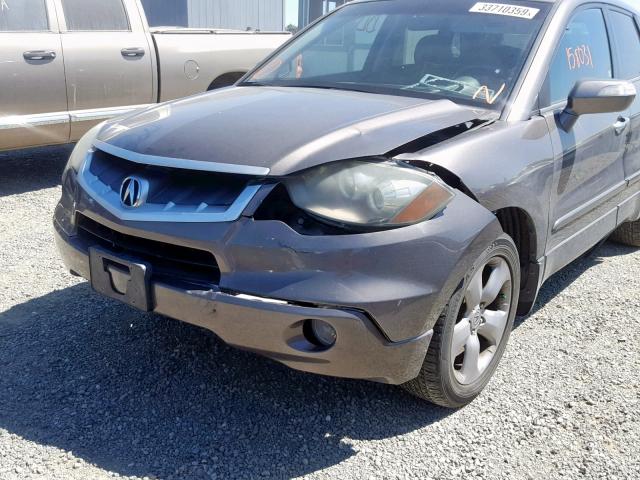 5J8TB18517A015237 - 2007 ACURA RDX TECHNO BROWN photo 9