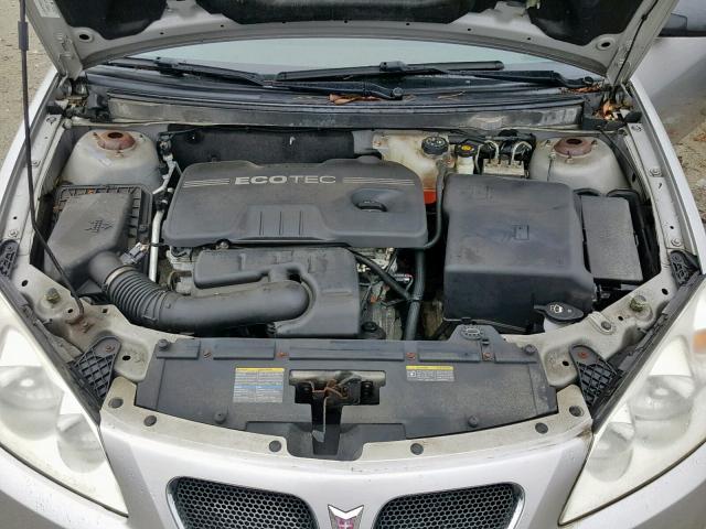 1G2ZF57B384147531 - 2008 PONTIAC G6 VALUE L GRAY photo 7