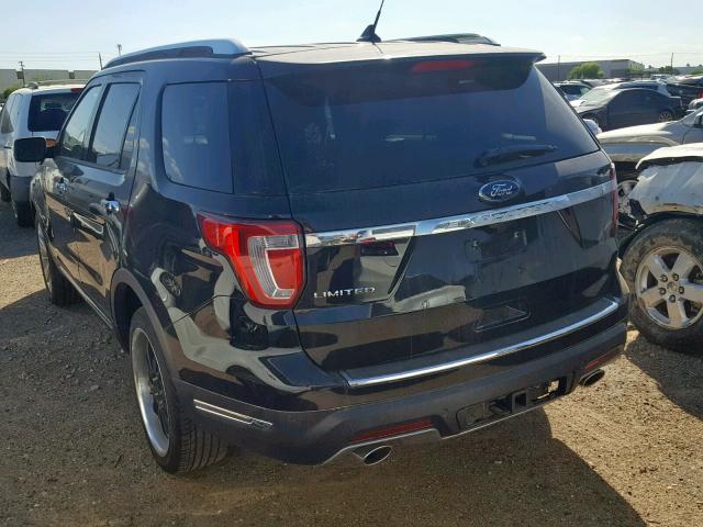 1FM5K7F88KGB11665 - 2019 FORD EXPLORER L BLACK photo 3