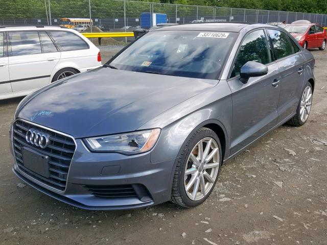 WAUB8GFF8G1097455 - 2016 AUDI A3 PREMIUM GRAY photo 2