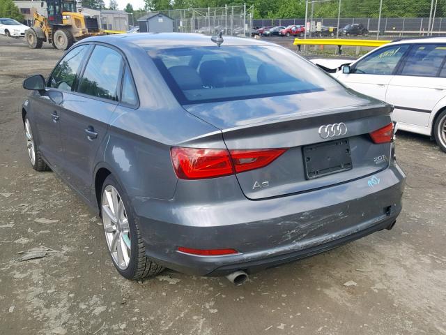 WAUB8GFF8G1097455 - 2016 AUDI A3 PREMIUM GRAY photo 3